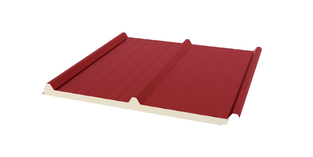 Torres Red Panel Rib 3 Ribs Roof Panel 4cm — Costa Material