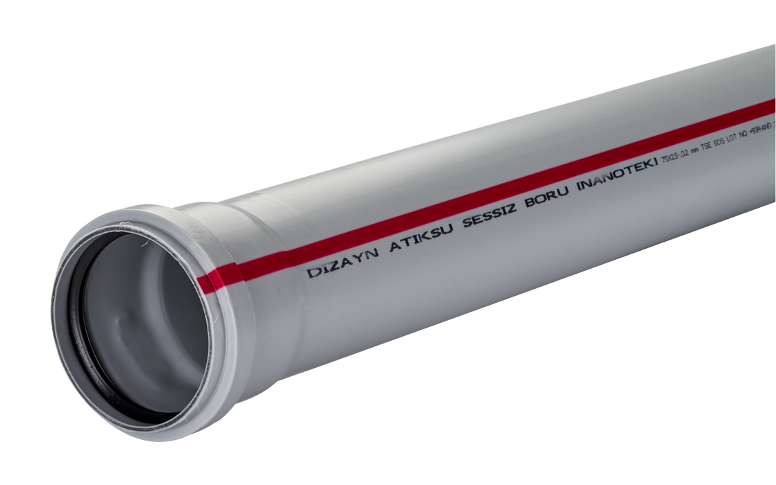 PVC Sanitary Pipe Fireproof Silent  70mm 6M  SDR32.5