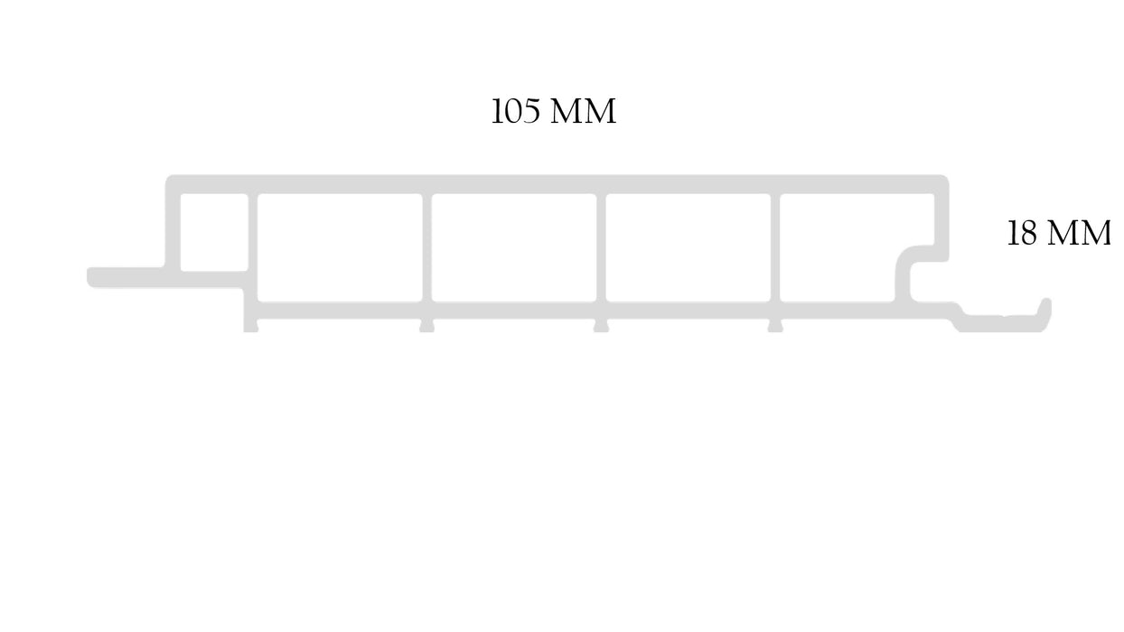 Solid Decorative Wall Panel Linear 105mmx18mm