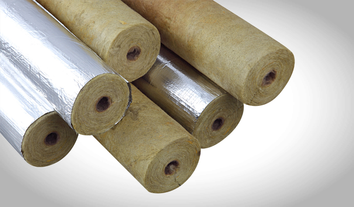 Stone Wool Prefabricated Pipe 1/2'' 30mm